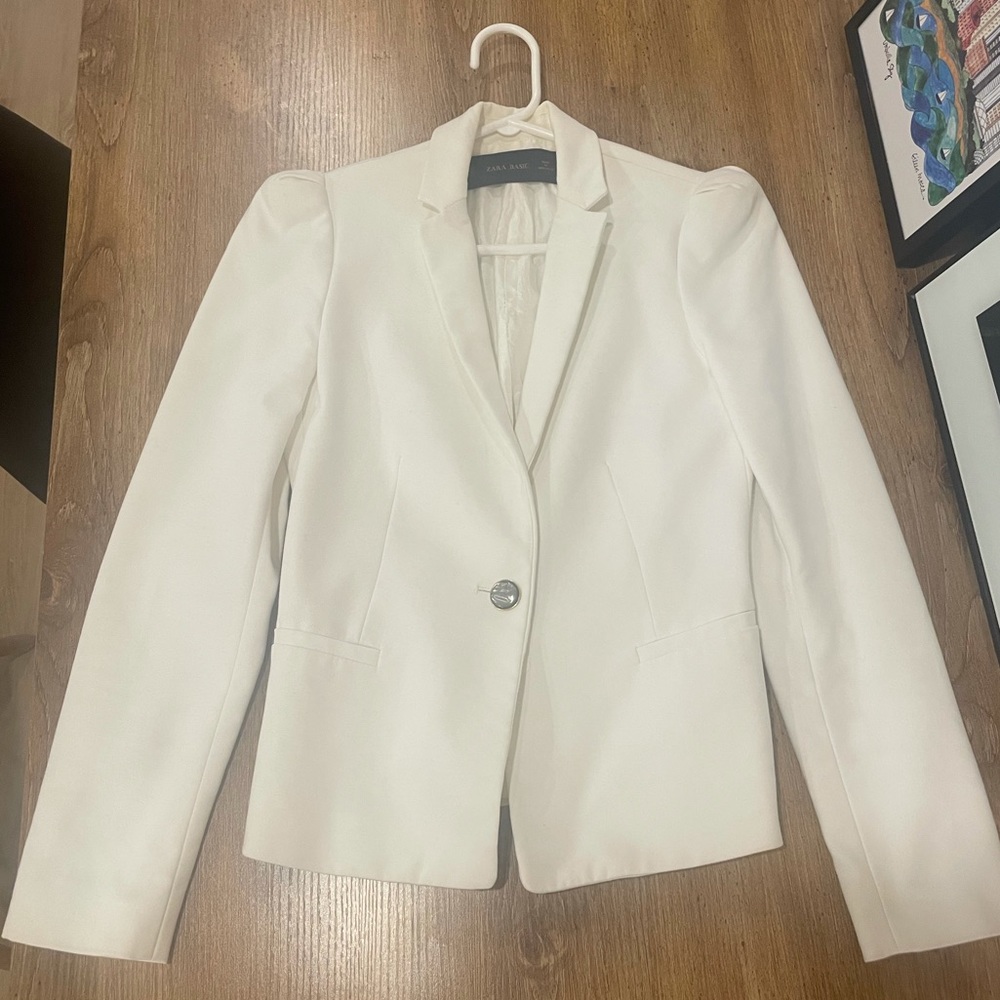ZARA White Blazer